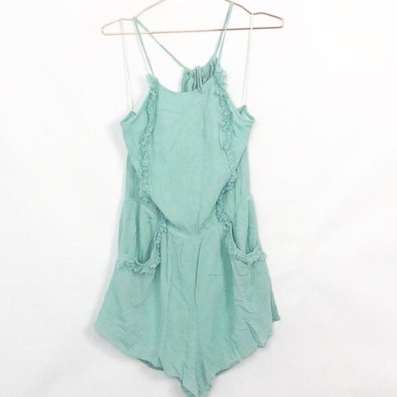 Homage LA Fringe Romper Open Back Like New Large RM-A - Picture 2 of 6